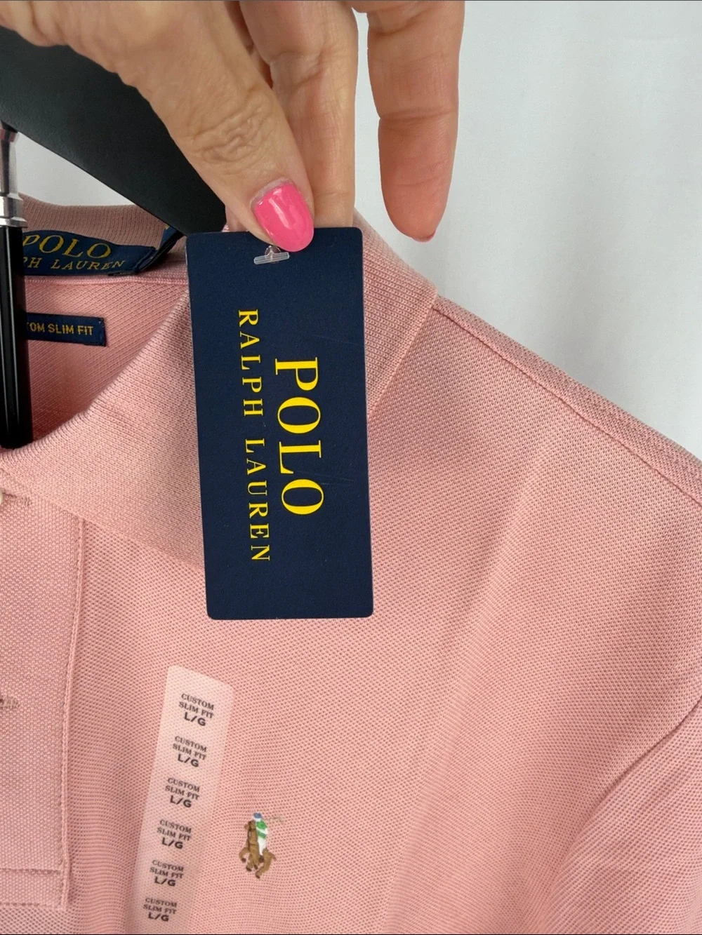 Polo by Ralph Lauren Men’s Salmon Pink Classic Short-Sleeve Polo